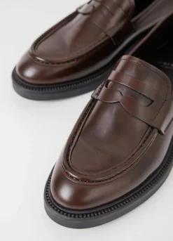 Kengät<Vagabond Alex W Loafer Ruskea Kiillotettu Nahka