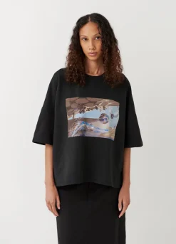 T-Paidat<Vagabond Boxy T-Shirt X Micky Ho Musta Tekstiili