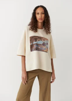 T-Paidat<Vagabond Boxy T-Shirt X Micky Ho Luonnonvalkoinen Tekstiili