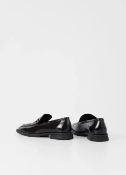 Kengät<Vagabond Brittie Loafer Musta Rypistettya Patentoitua Nahkaa