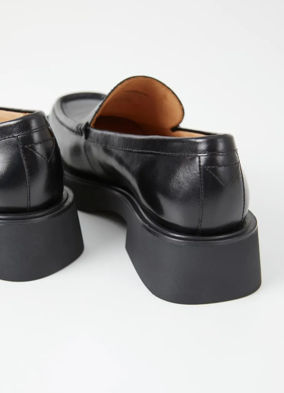 Kengät<Vagabond Carmen Loafer Musta Nahka