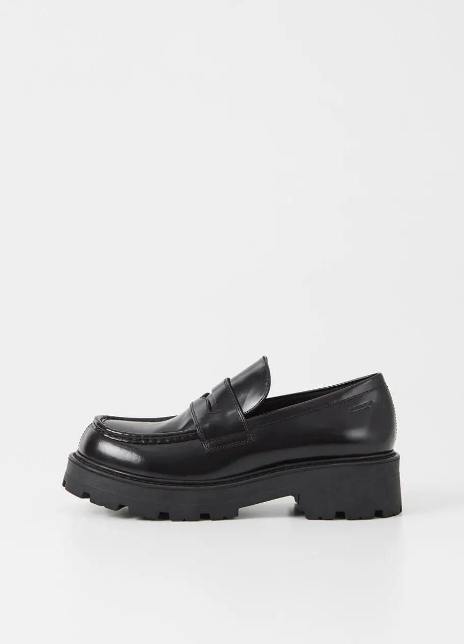 Kengät<Vagabond Cosmo 2.0 Loafer Musta Kiillotettu Nahka