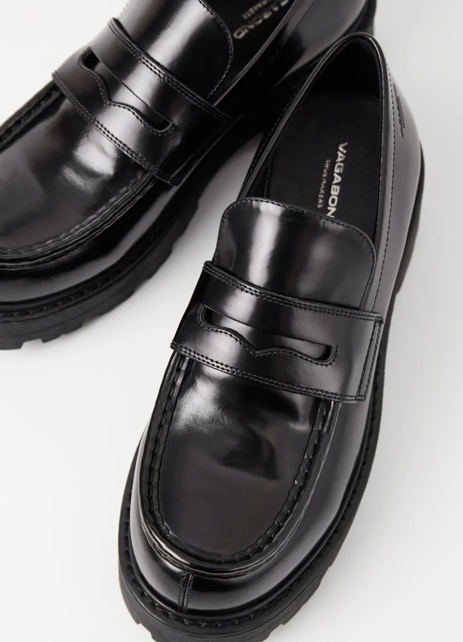Kengät<Vagabond Cosmo 2.0 Loafer Musta Kiillotettu Nahka