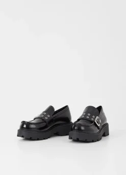 Kengät<Vagabond Cosmo 2.0 Loafer Musta Rypistettya Patentoitua Nahkaa