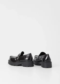 Kengät<Vagabond Cosmo 2.0 Loafer Musta Rypistettya Patentoitua Nahkaa
