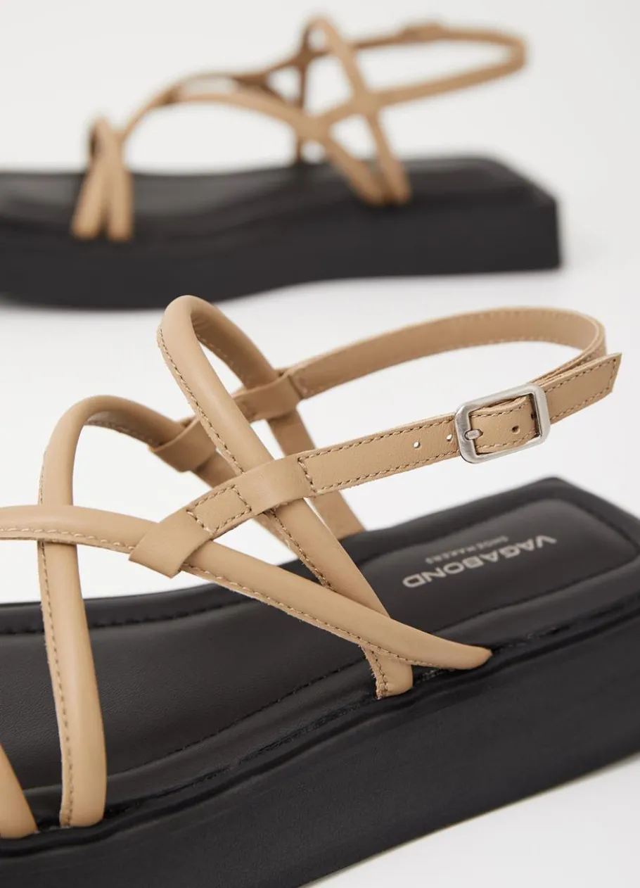 Sandaalit<Vagabond Evy Sandaalit Beige Nahka