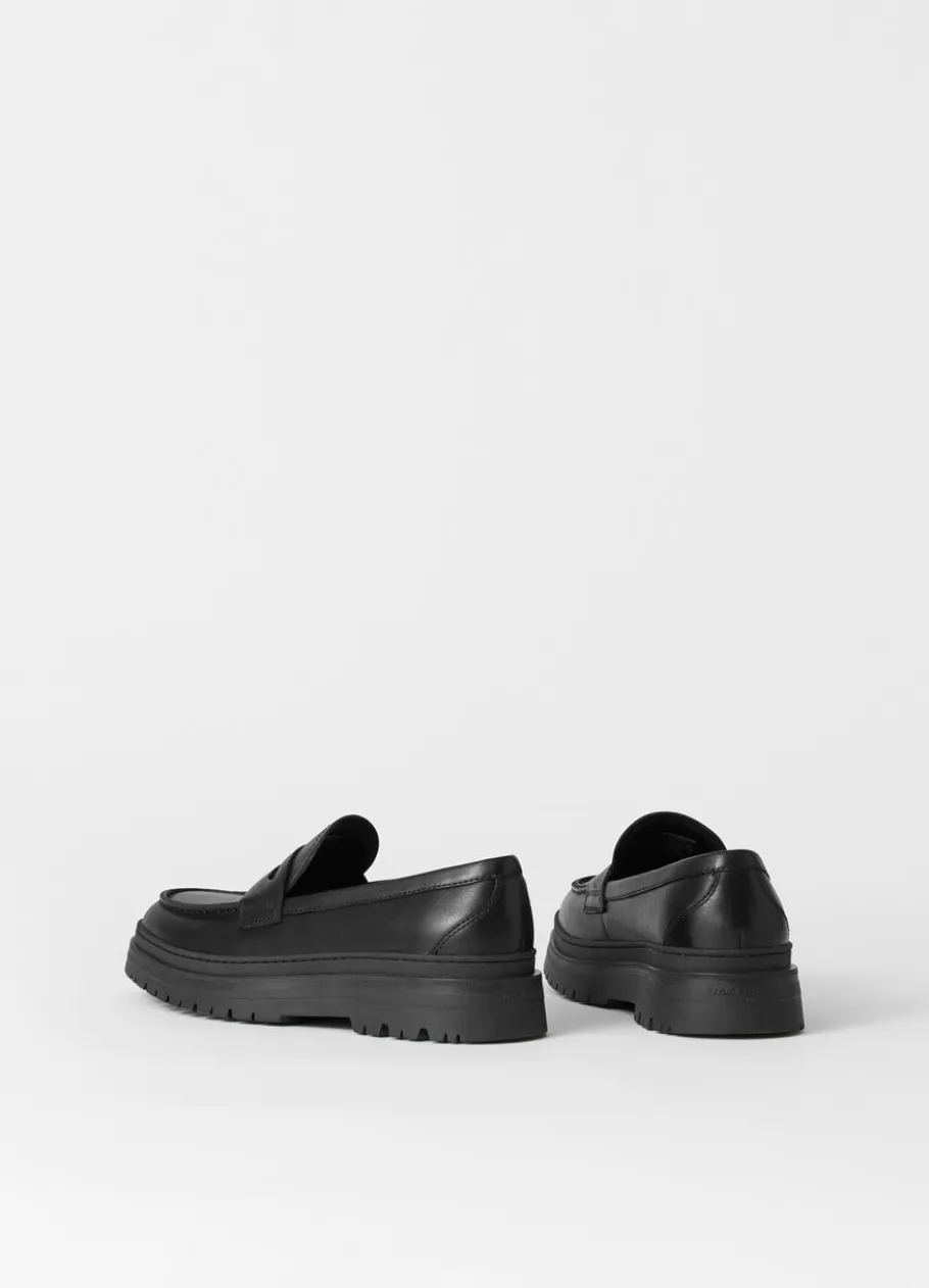 Loaferit<Vagabond James Loafer Musta Nahka