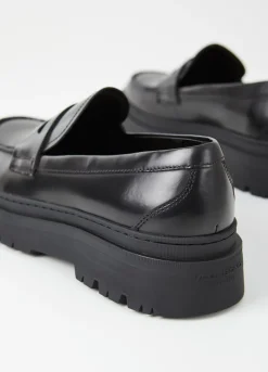 Loaferit<Vagabond James Loafer Musta Kiillotettu Nahka