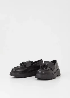Loaferit<Vagabond Jeff Loafer Musta Nahka