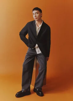 Loaferit<Vagabond Jeff Loafer Musta Nahka