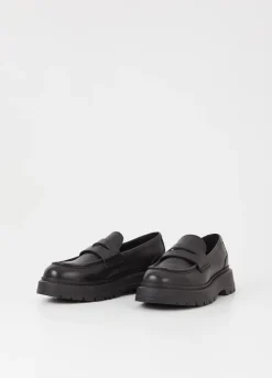 Loaferit<Vagabond Jeff Loafer Musta Nahka