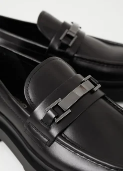 Juhlakengät<Vagabond Mike Loafer Musta Nahka